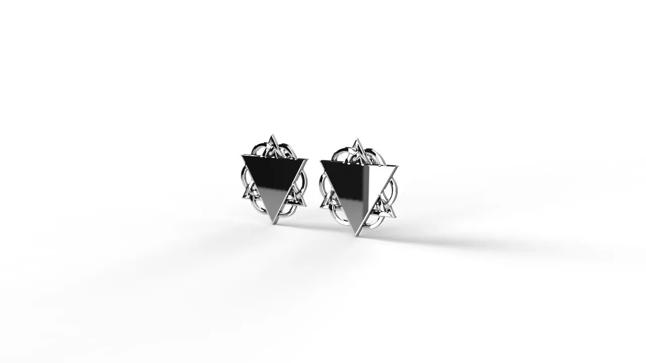 Sterling silver earrings "Geometry"