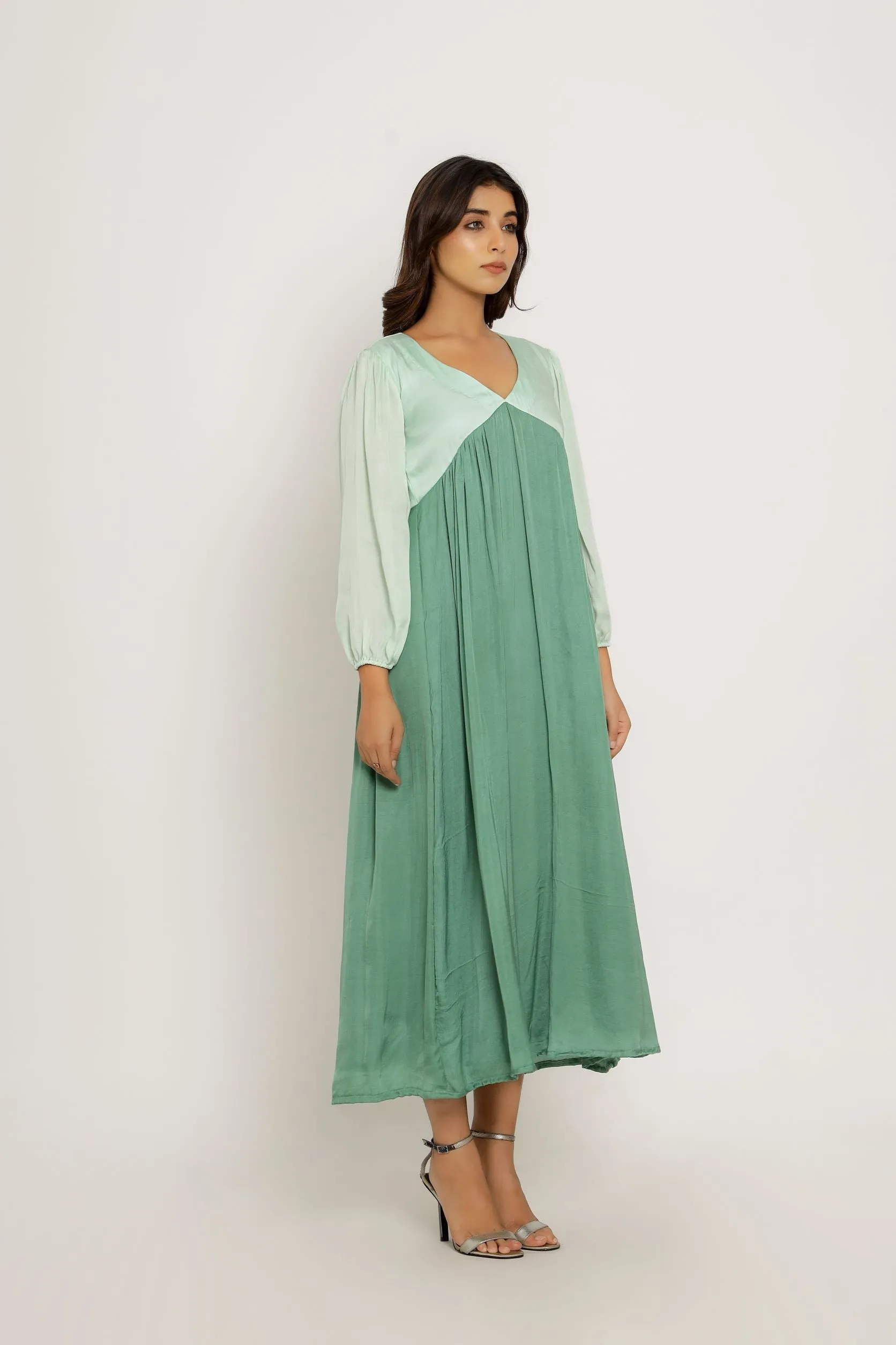 Teal Tea Green Maxi Dress