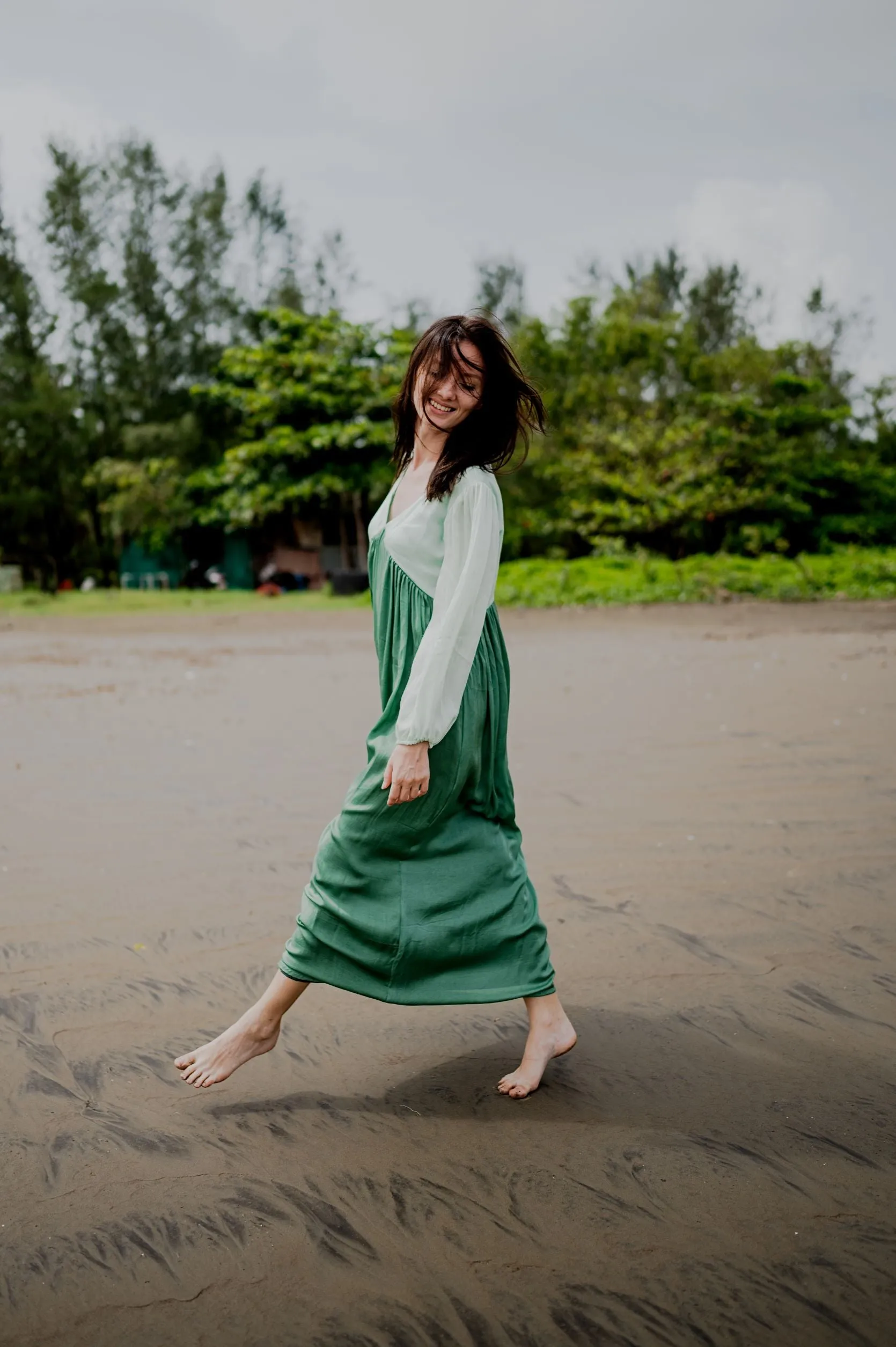 Teal Tea Green Maxi Dress