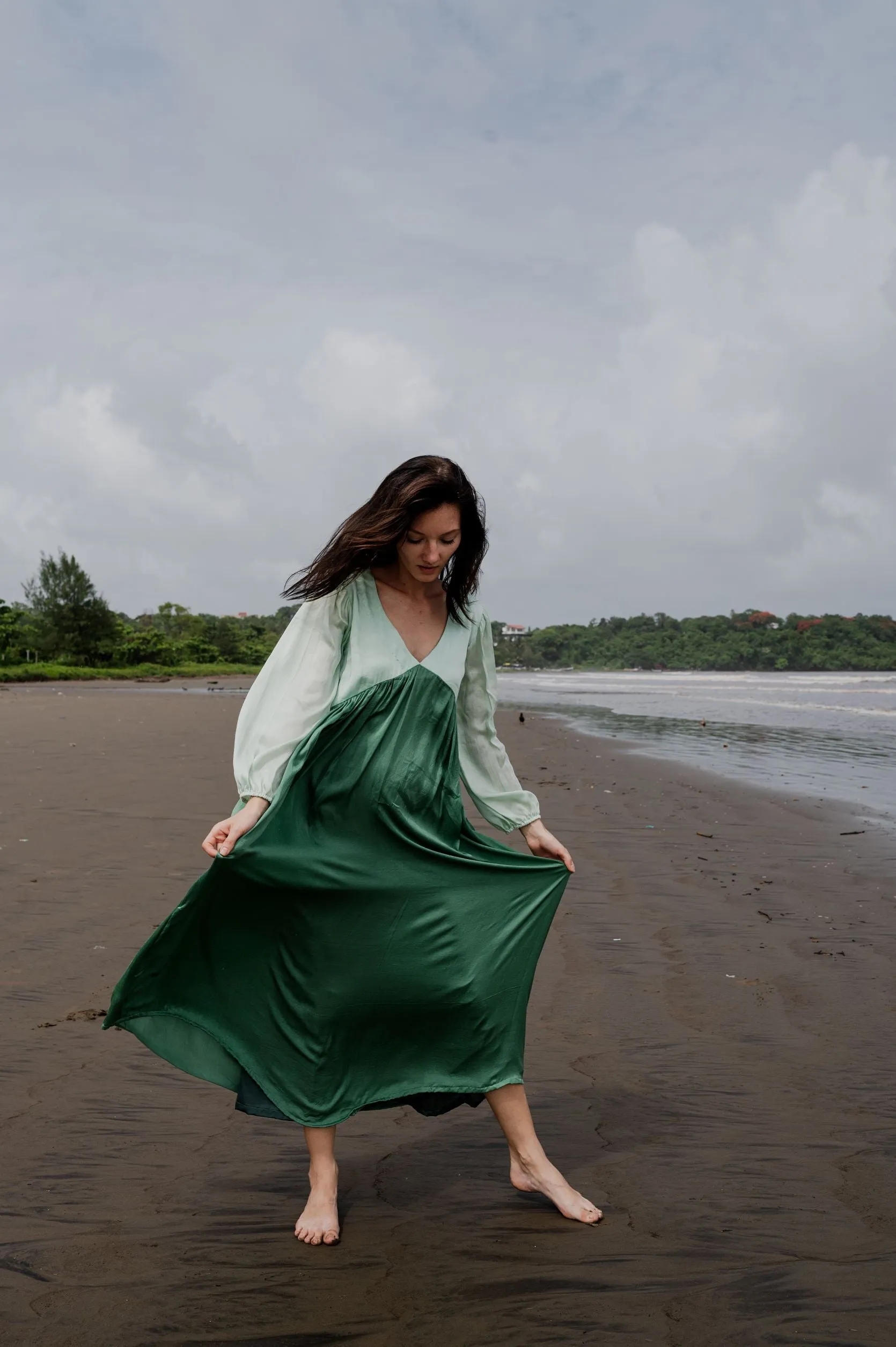 Teal Tea Green Maxi Dress