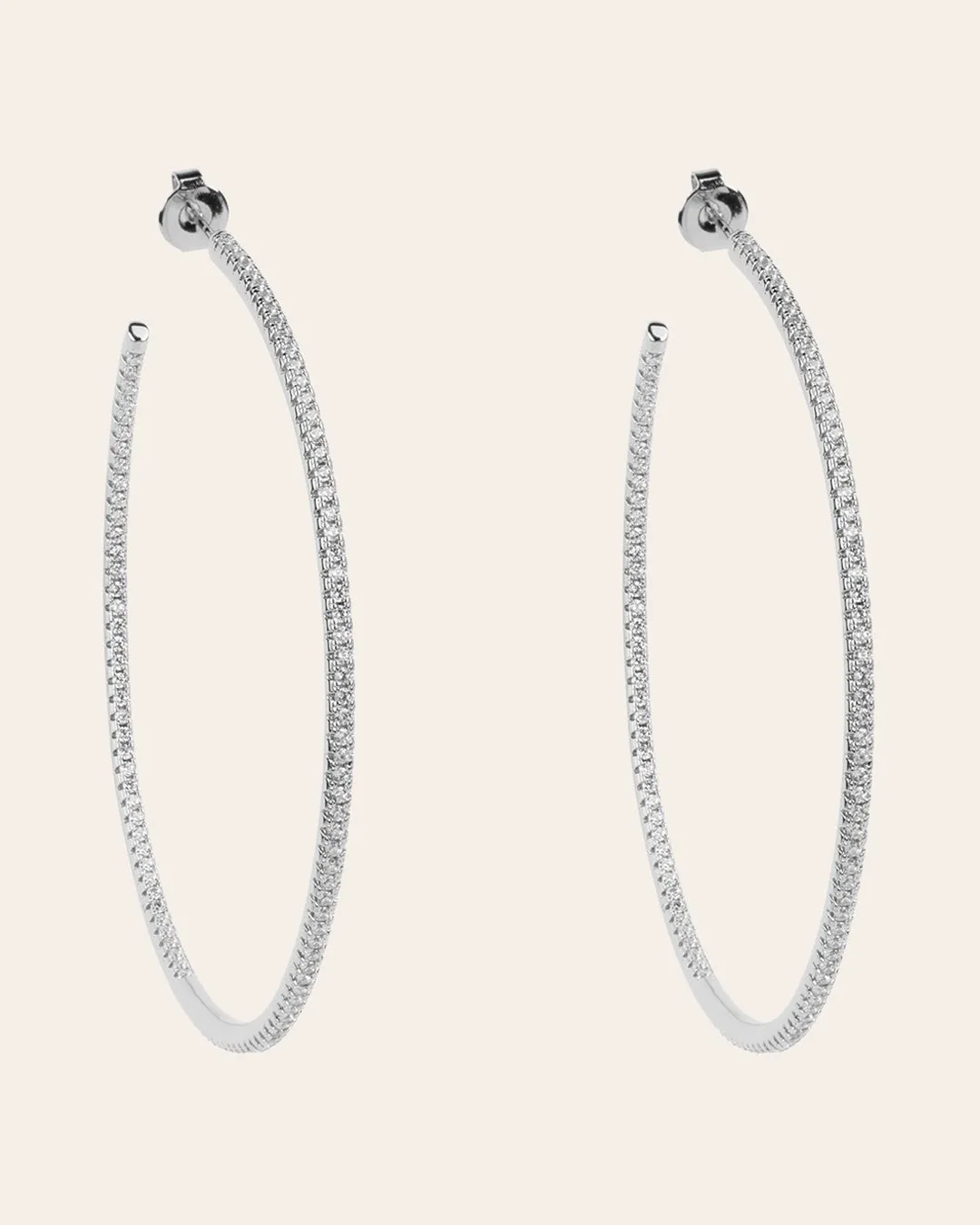 The JLo hoops XL - silver plated