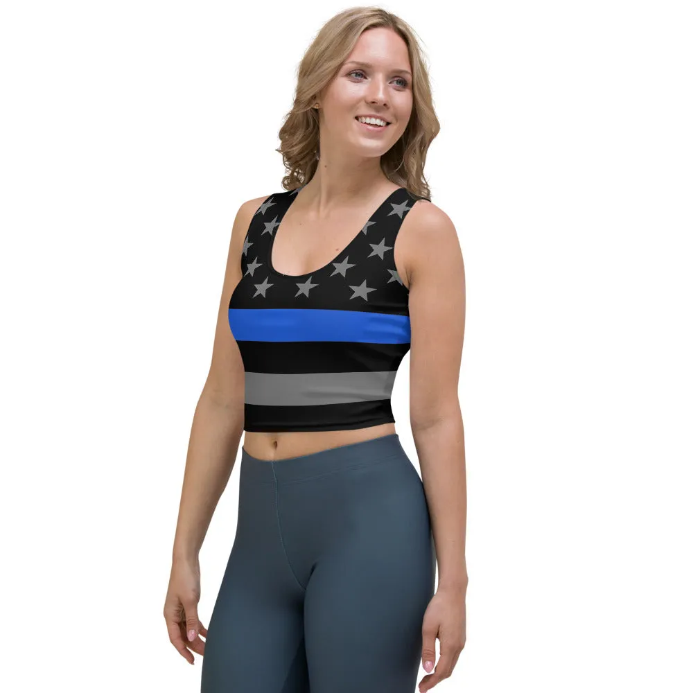 Thin Blue Line Crop Top