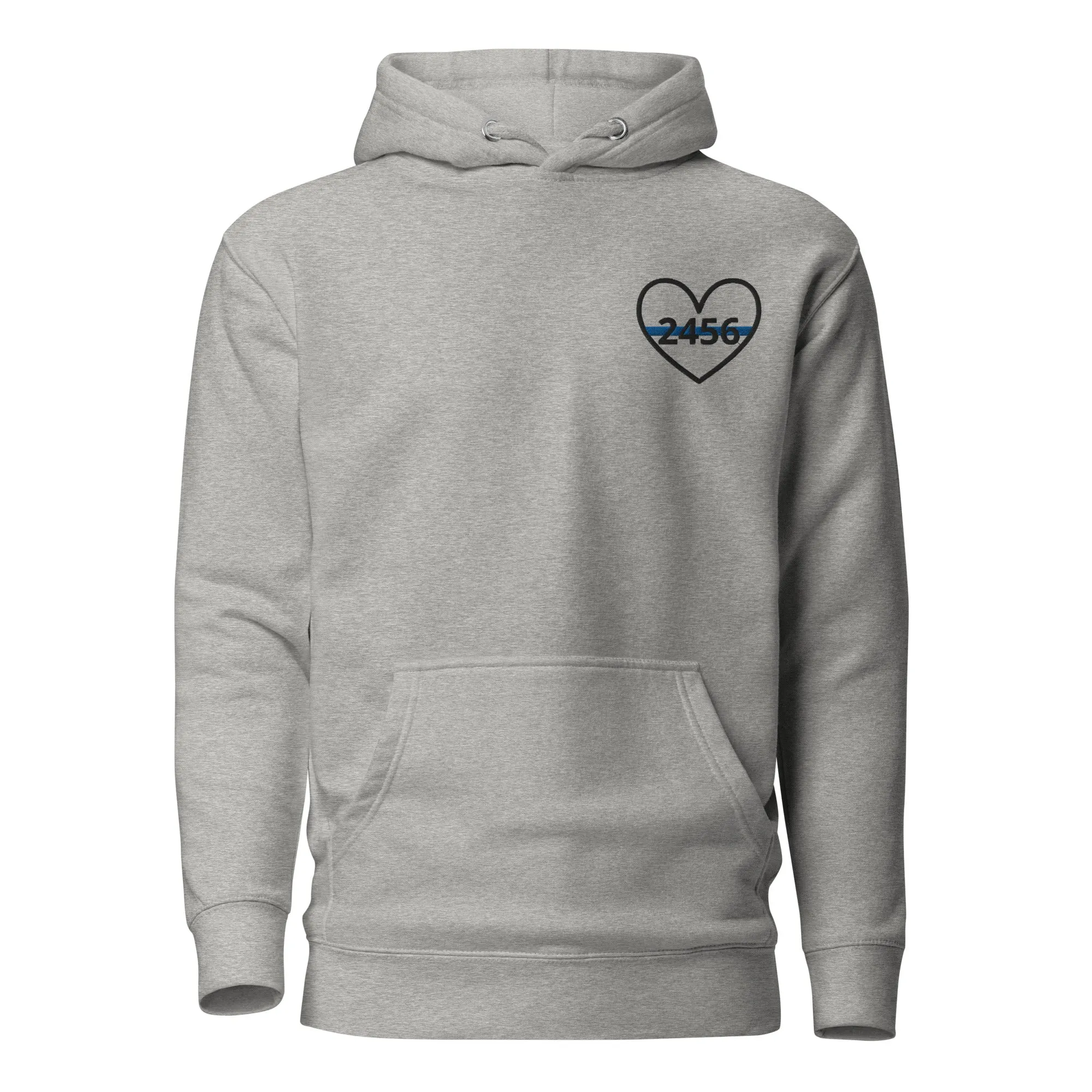 Thin Blue Line Custom Heart Hoodie