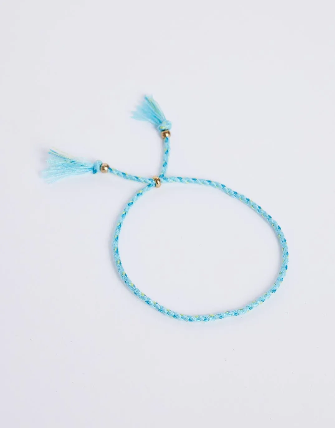 Thin Braided Bracelet - Blue