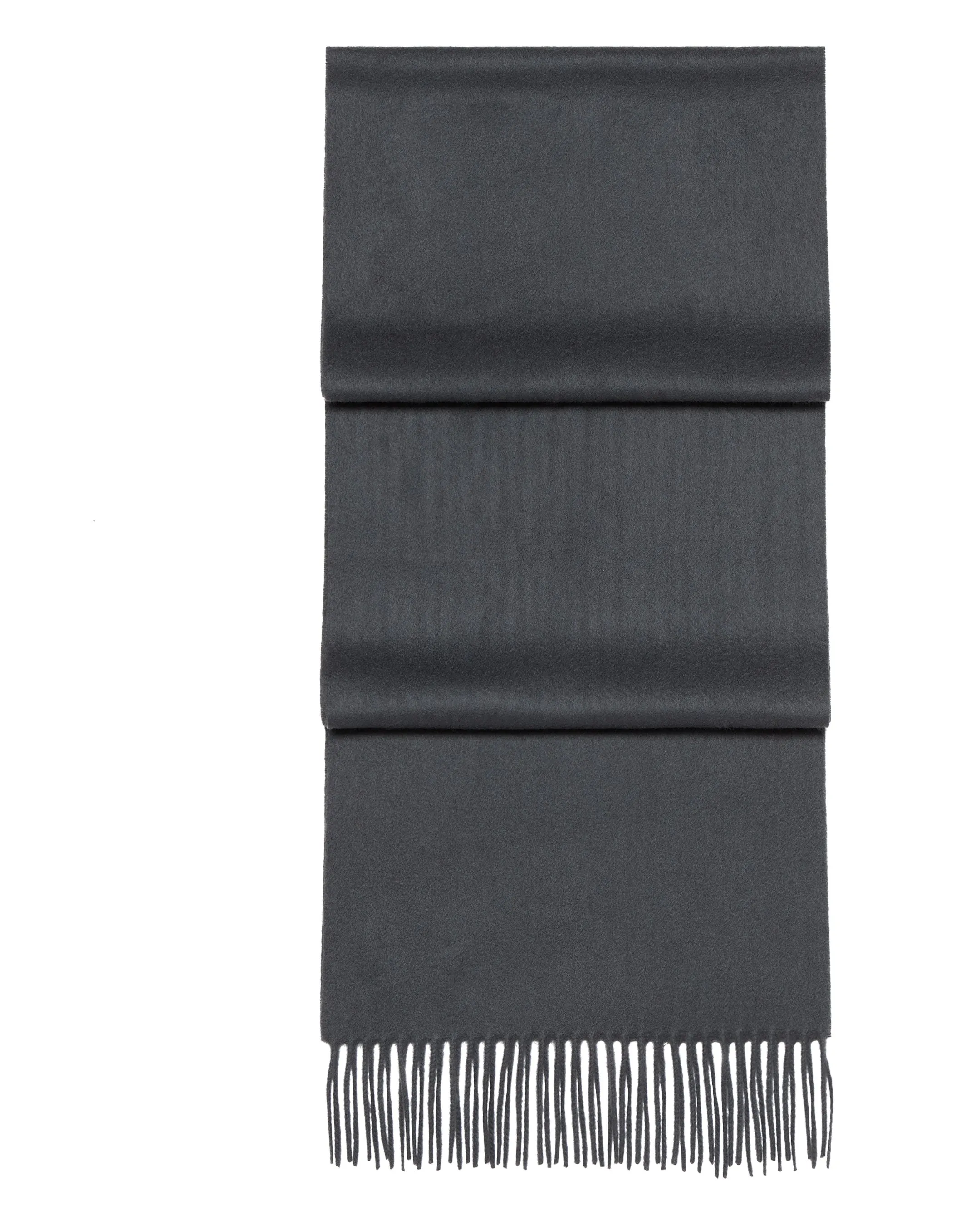 Unisex Woven Cashmere Scarf Anthracite Grey