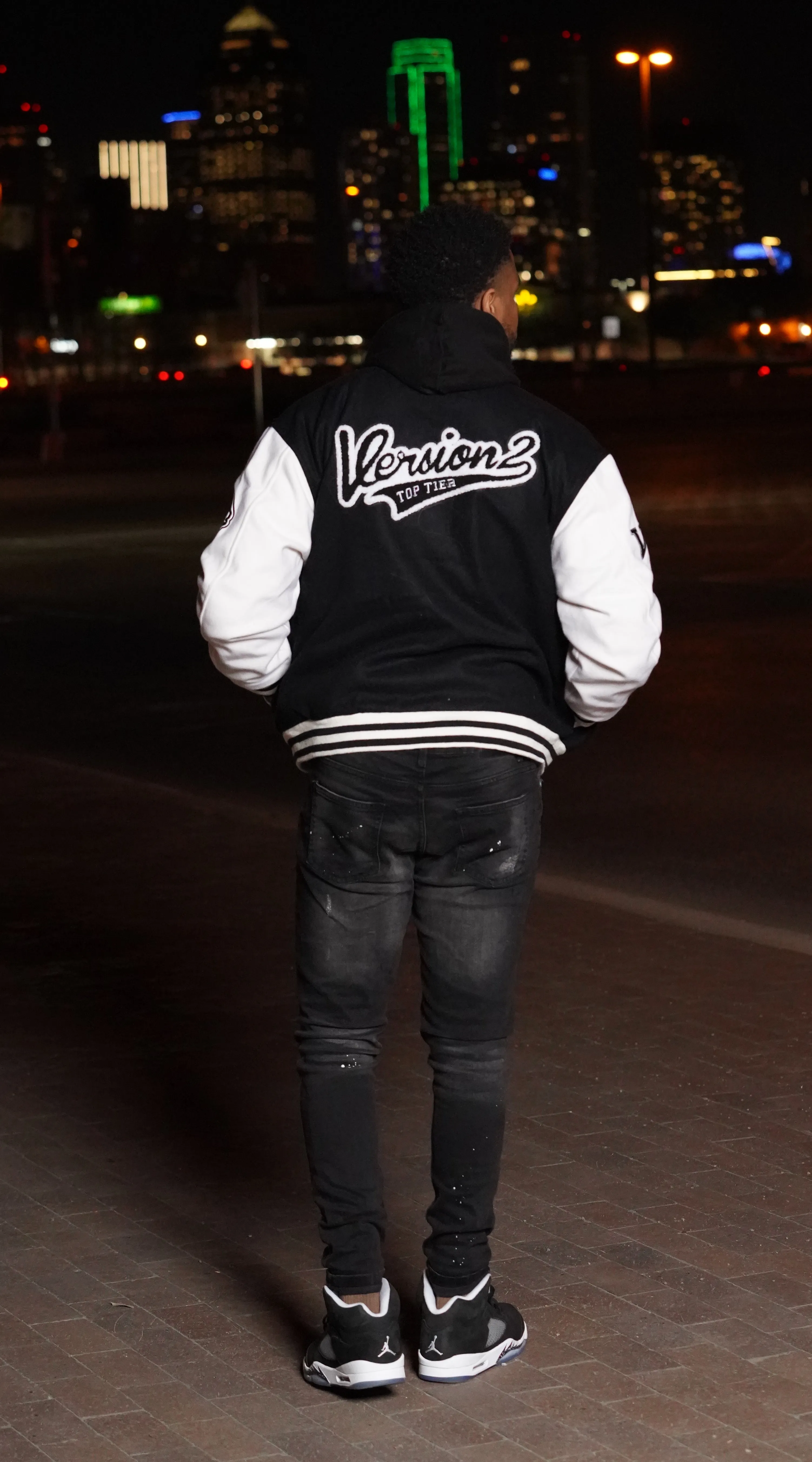 Varsity Club Jacket- Black