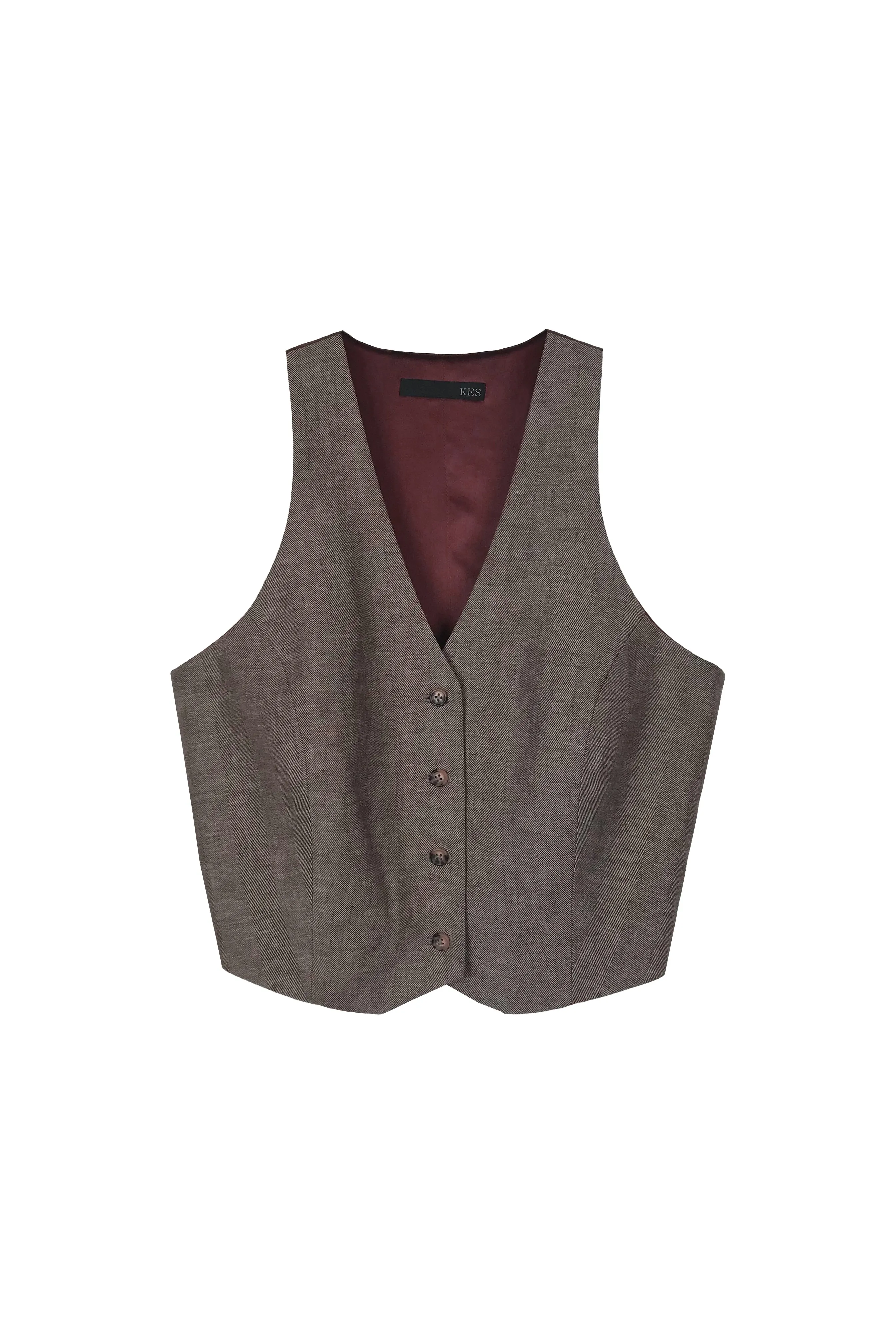 Vested Top - Herringbone