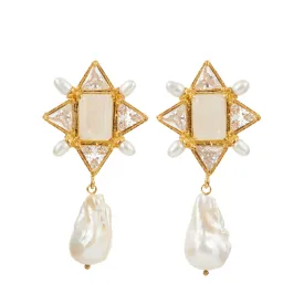 Violetta Earrings White