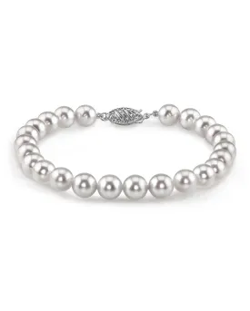 White Japanese Akoya Pearl Bracelet, 5.5-6.0mm - Choose Your Quality